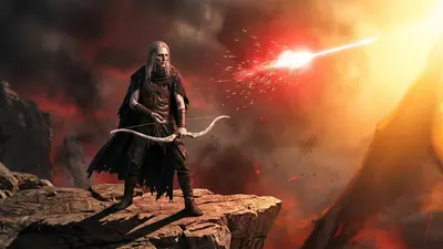 Кадр із кліпу «Дракон ельф та орк»